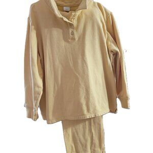 H412-EUC Yellow Sweatshirt with matching pants SZ PXL